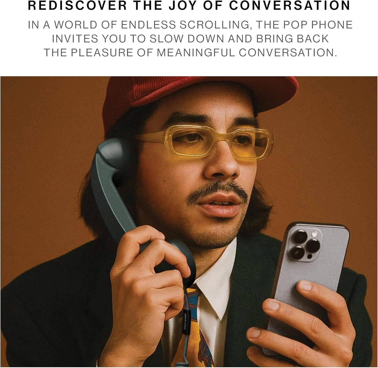 🔥Pop Phone - Vintage phone handset with microphone and speaker
