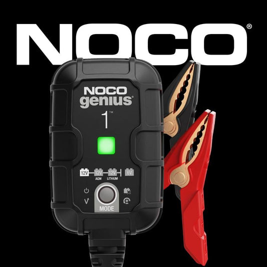 NOCO GENIUS1 1A Smart Battery Charger, 6V and 12V, Battery Maintainer, For Lead-Acid & Lithium Batteries